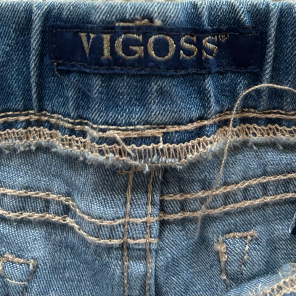 NWT Vigoss Girls Sequin Unicorn Cuff Skinny Super Stretch Jeans - Picture 6 of 8